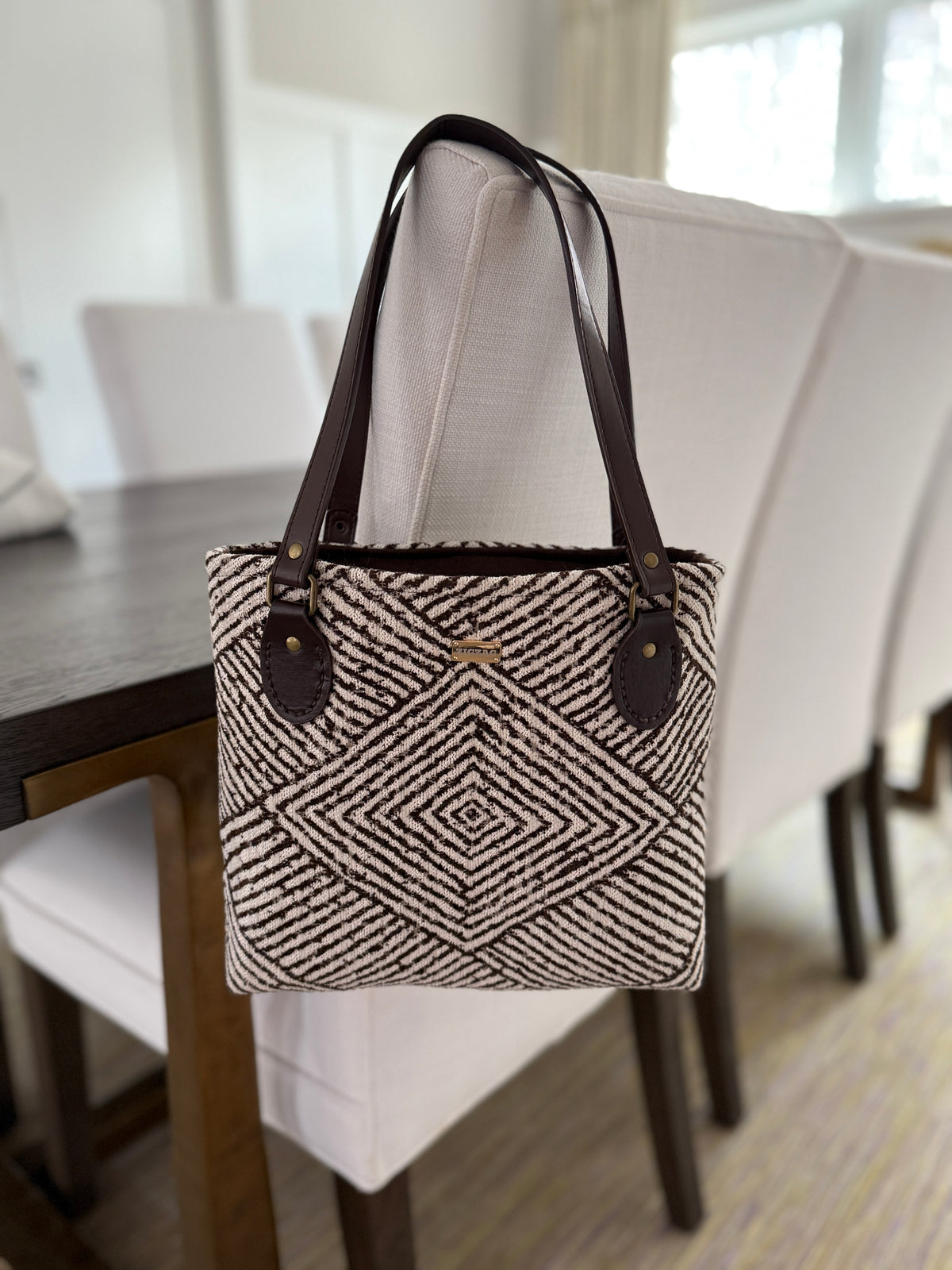 Cocoa Geometric Tote
