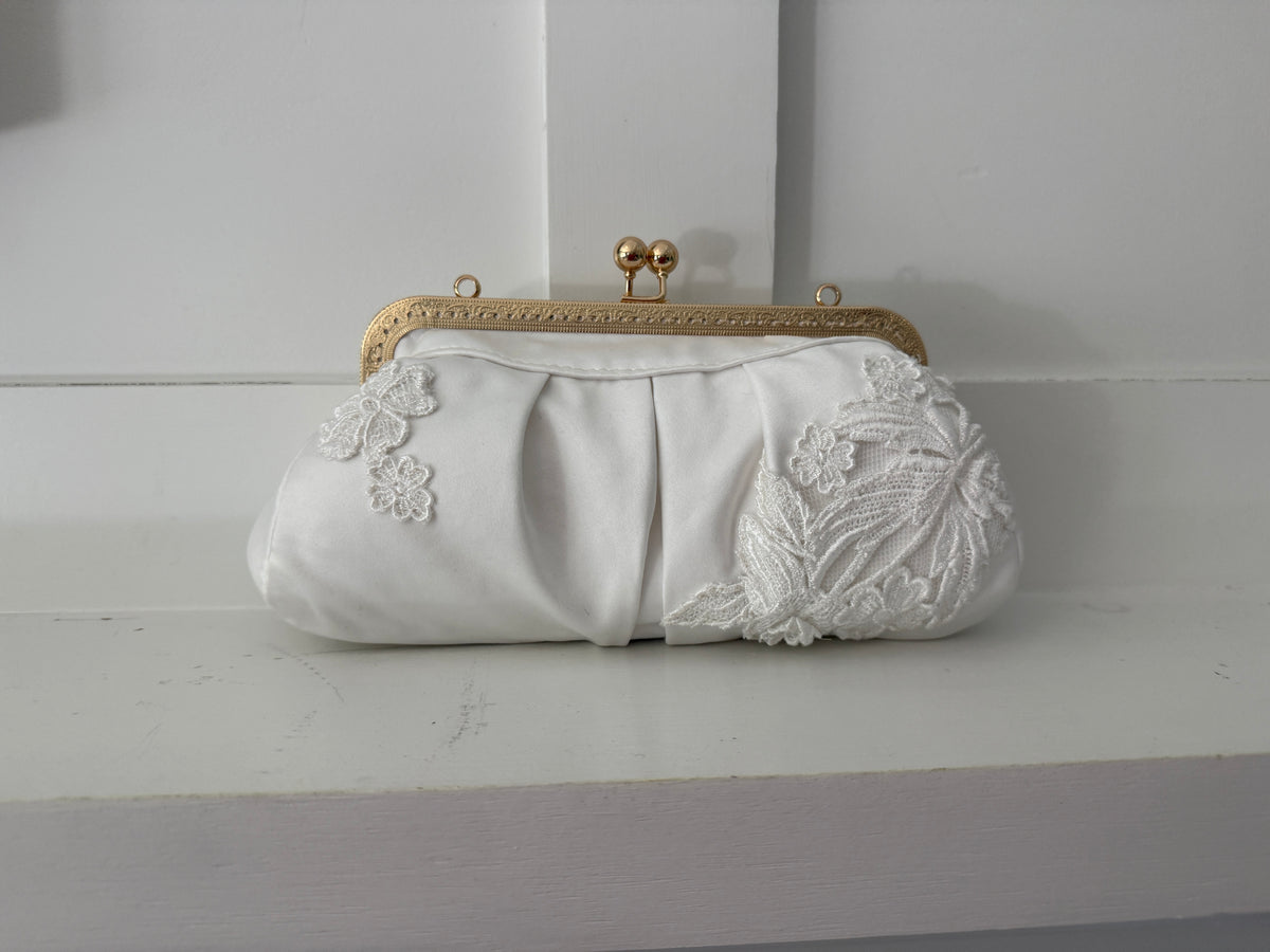 Custom Bridal Evening Clutch – Made from Your Wedding Dress