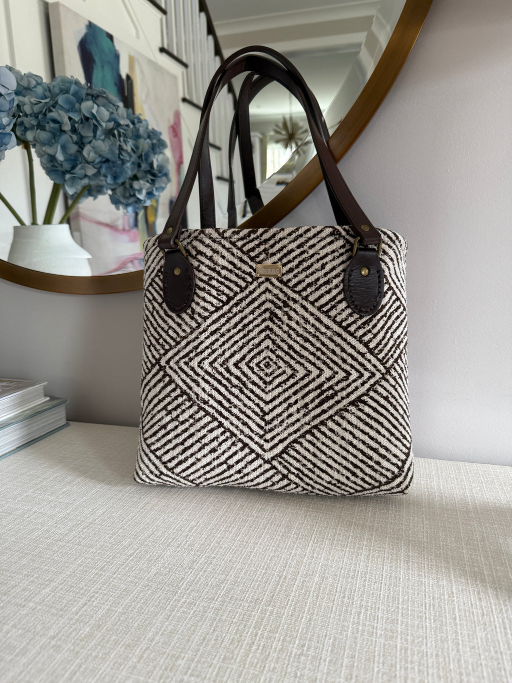 Cocoa Geometric Tote