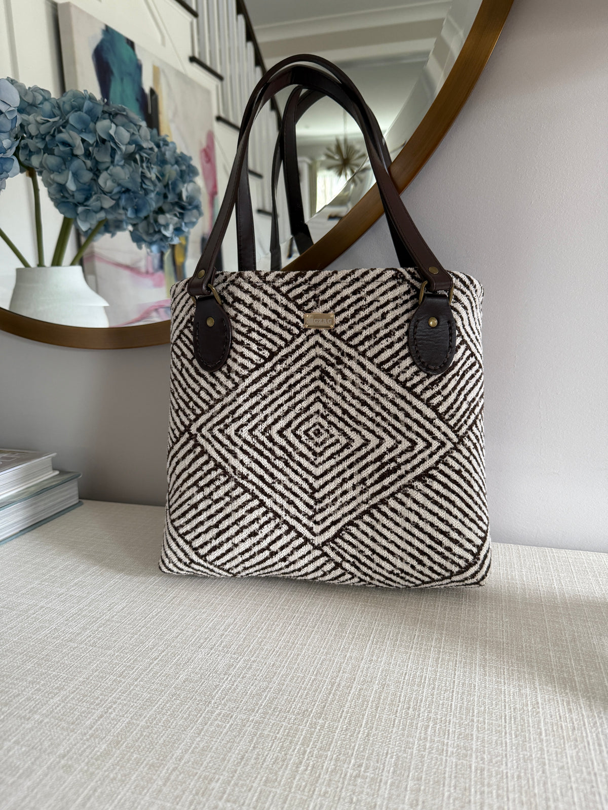 Cocoa Geometric Tote