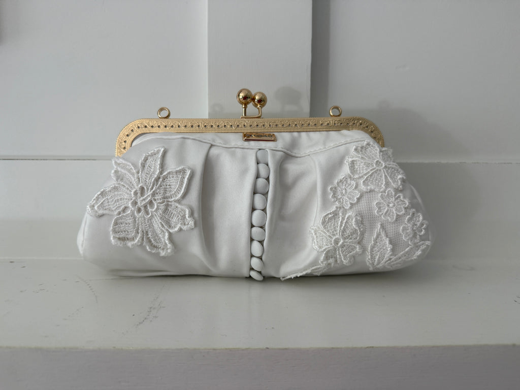 Custom Bridal Evening Clutch – Made from Your Wedding Dress